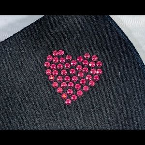 Bling Pink Filled Heart Mask